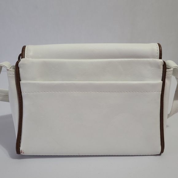 Vintage The Original Florida Keys Embossed Leather Shoulder Handbag Floral White - Picture 15 of 16